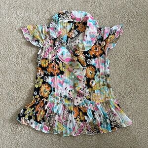 Ruffled Le Caviar Blouse